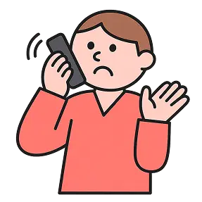 しつこい電話のイメージ