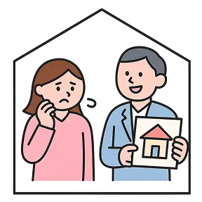 希望していない物件を勧めるイメージ